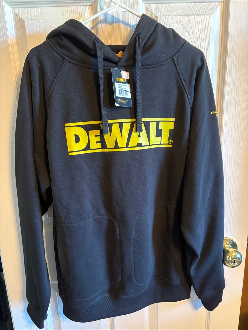 DEWALT Men's Black Hoodie with Yellow Logo